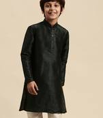 Sanwara Deep Blue Art Silk Kurta For Boys