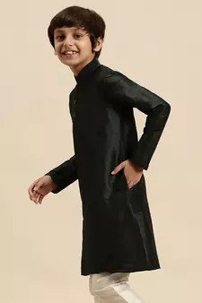 Sanwara Deep Blue Art Silk Kurta For Boys
