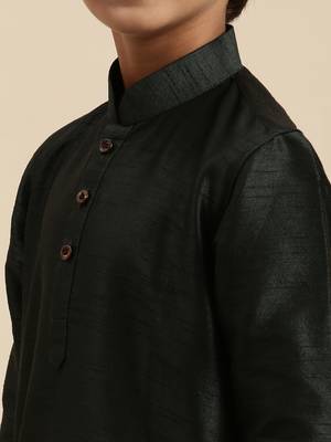 Sanwara Deep Blue Art Silk Kurta For Boys 6