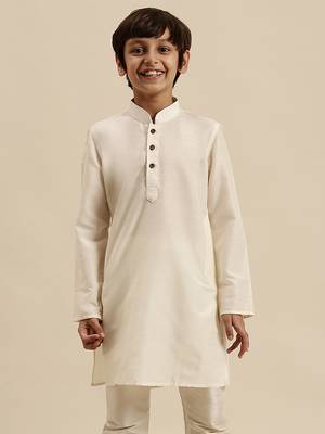Sanwara Deep Blue Art Silk Kurta For Boys 1