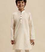 Sanwara Deep Blue Art Silk Kurta For Boys