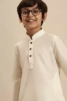 Sanwara Deep Blue Art Silk Kurta For Boys