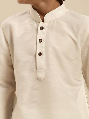 Sanwara Deep Blue Art Silk Kurta For Boys 6