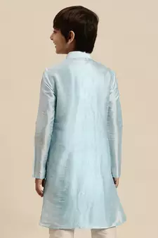 Deep Blue Art Silk Kurta For Boys