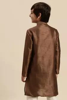 Deep Blue Art Silk Kurta For Boys