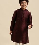 Deep Blue Art Silk Kurta For Boys