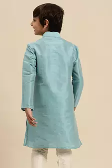 Deep Blue Art Silk Kurta For Boys