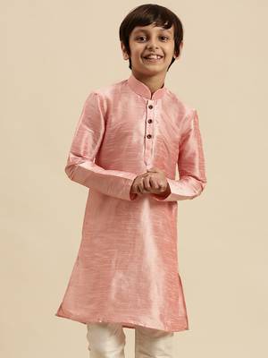 Deep Blue Art Silk Kurta For Boys 1