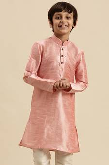 Sanwara Deep Blue Art Silk Kurta For Boys