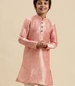 Deep Blue Art Silk Kurta For Boys