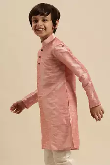 Deep Blue Art Silk Kurta For Boys