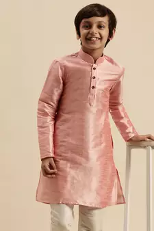 Deep Blue Art Silk Kurta For Boys