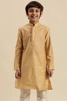 Sanwara Deep Blue Art Silk Kurta For Boys