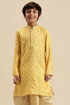 Sanwara Deep Blue Art Silk Kurta For Boys