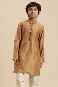 Sanwara Deep Blue Art Silk Kurta For Boys