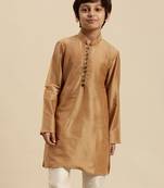 Deep Blue Art Silk Kurta For Boys