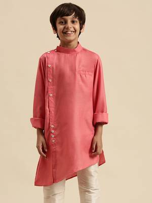 Deep Blue Art Silk Kurta For Boys 1