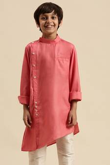 Sanwara Deep Blue Art Silk Kurta For Boys