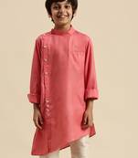 Deep Blue Art Silk Kurta For Boys