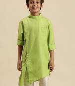 Deep Blue Art Silk Kurta For Boys