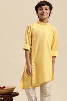 Sanwara Deep Blue Art Silk Kurta For Boys
