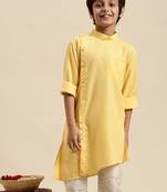 Deep Blue Art Silk Kurta For Boys