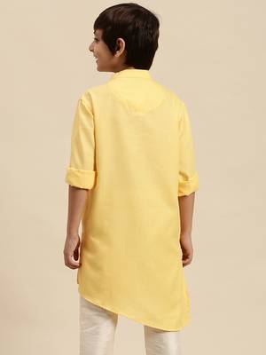 Deep Blue Art Silk Kurta For Boys 3