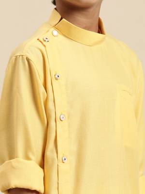 Deep Blue Art Silk Kurta For Boys 5