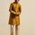Sanwara Boy's Art Silk Solid Rich Gold Colour Straight Kurta With Pyjama