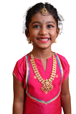 Shivangi Girls Peacock Blue Honey Suckle Pattu Pavadai 2