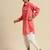 Sanwara Boy's Cotton Solid Pink Colour Pathani With Cawl
