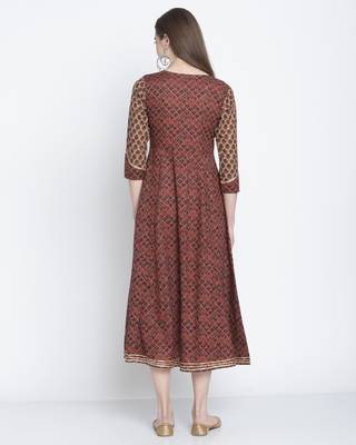 Brown Gotta Patti cotton ethnic-kurtis 2