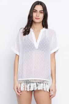 Vanilla white beachwear women dress