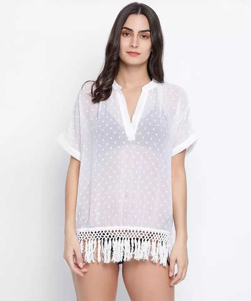 Vanilla white beachwear women dress