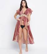 Charmilistic laced up women beachwear Dress