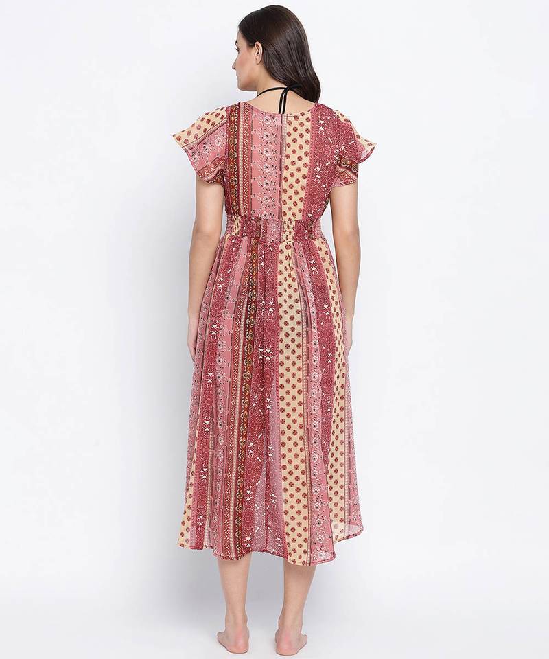 Charmilistic laced up women beachwear Dress