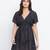 Galaxy black Flower Mesh  tie knot women beach dress