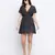 Galaxy black Flower Mesh  tie knot women beach dress