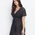 Galaxy black Flower Mesh  tie knot women beach dress