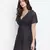 Galaxy black Flower Mesh  tie knot women beach dress