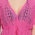 Stardust Flower Mesh pink tie knotted women beachdress