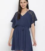 Combel solid blue becahwear kaftan
