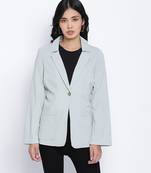 Hot stuff  solid sage green women blazer  jacket