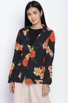 Swanky litz floral print women blazer