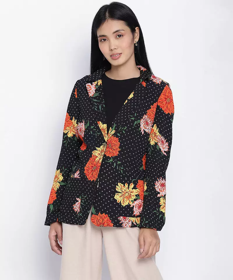 Swanky litz floral print women blazer