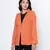 Rara solid orange women blazer jacket