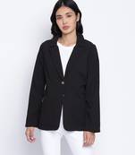 Marvel solid black women blazer jacket