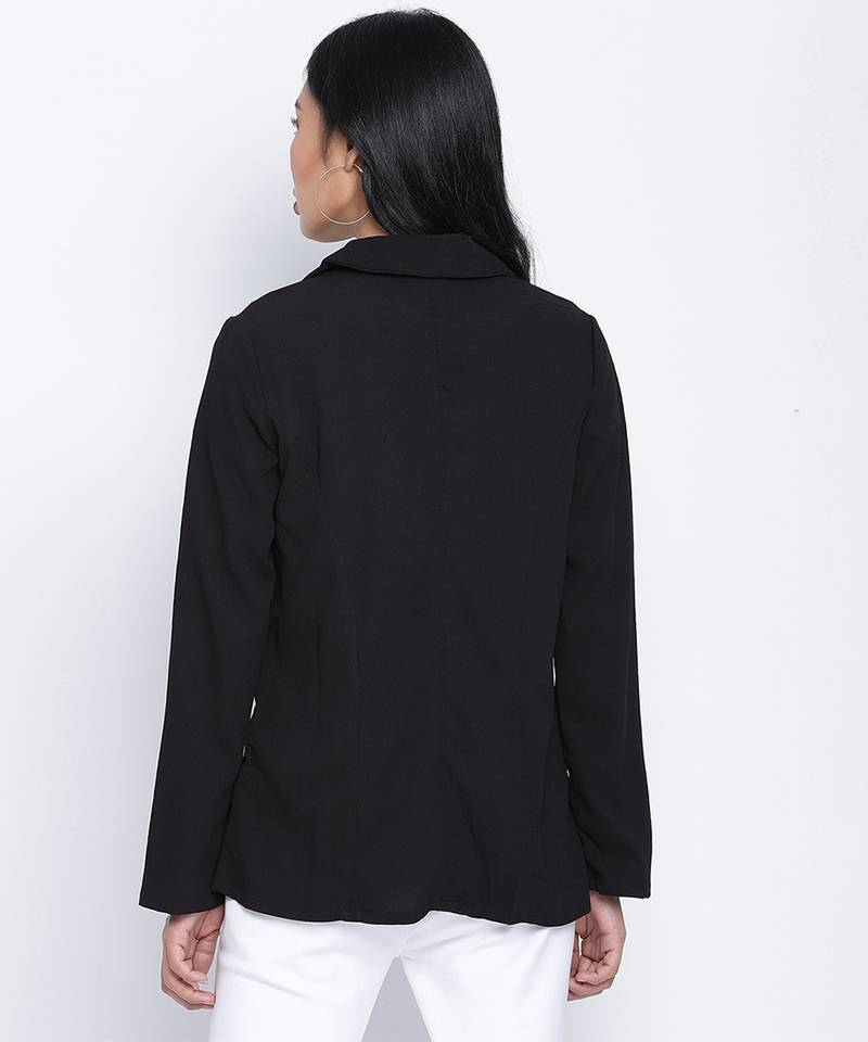 Marvel solid black women blazer jacket