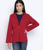 Frump classy maroon women blazer jacket