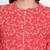 Sharp red printed women bomber jacket